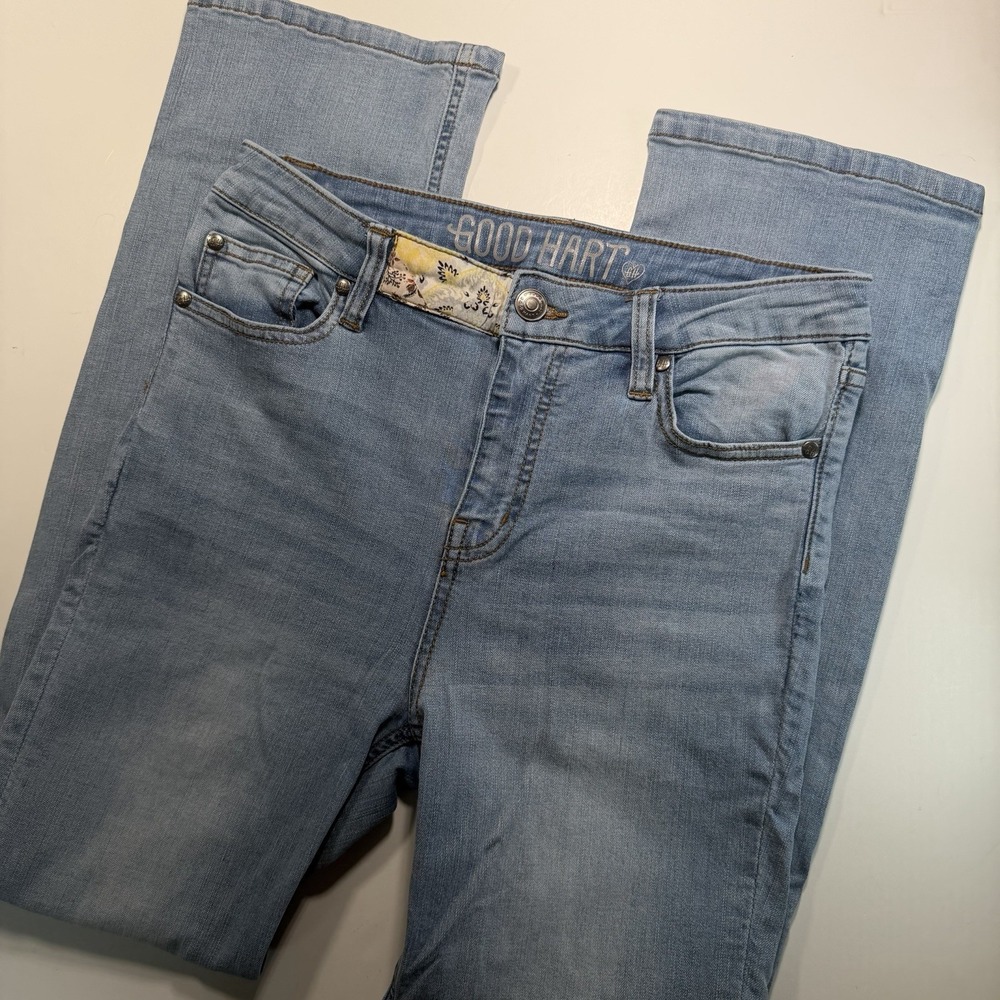 Good Hart Matilda Jane Women's Windsor Straight Crop Jeans 4 Patchwork Boho
